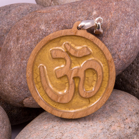 Om Pendant made from contemporary oak (#1205)