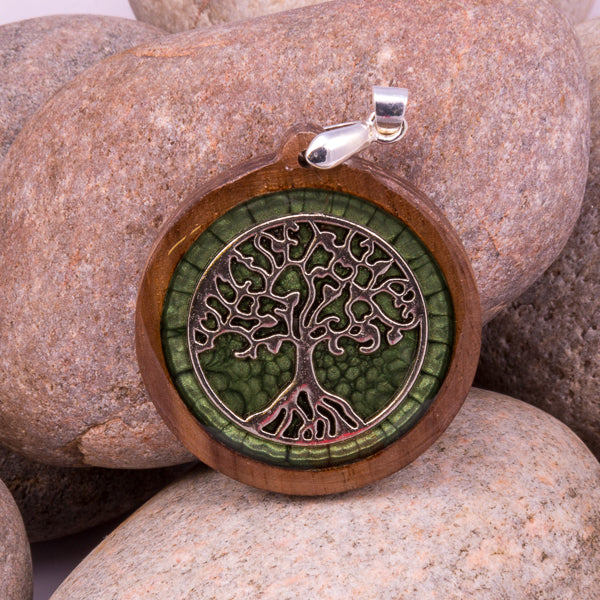 Handcrafted Bespoke Tree of Life Pendant; set in contemporary wood.| Jabbawocky Crafts (jabbawockycrafts.co.uk)