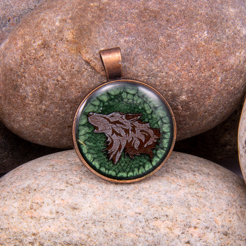 Howling Wolf Pendant (#1169)
