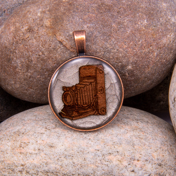 Handcrafted Bespoke Olde Snaps Pendant; set in Copper Effect metal bezel.| Jabbawocky Crafts (jabbawockycrafts.co.uk)